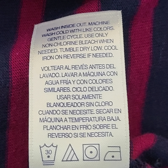 Izod Fuchsia and Blue Striped Pullover Top - Picture 8 of 8